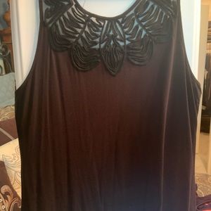 Black lace sleeveless top